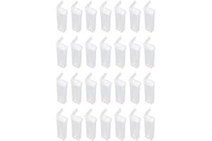 Scicalife Glass Slide Cases, 50pcs Plastic Rectangle Microscope Glass Holder Slide Box for 5 Slides, Microscope Slide Box for Laboratory Use