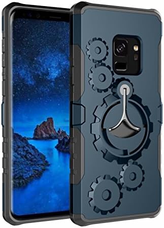 ATRAINGA Samsung Galaxy S9 Case, A Trading Built-In Kickstand Ring Sport Armband Shockproof Hard Cover For Galaxy S9 (Navy Blue)