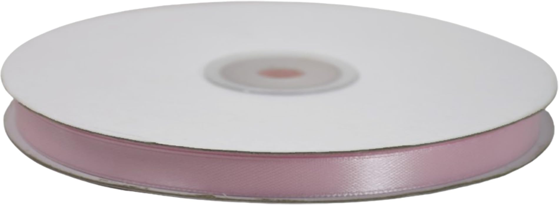 Decorative ribbon spool, 10 mm x 50 metres, pink, double satin, for place card holders, favours, bags, confetti (ckr10)