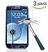 TANTEK [3-Pack Screen Protector for Samsung Galaxy S3,Tempered Glass Film,Ultra Clear,Anti Scratch,Bubble Free,Case Friendly