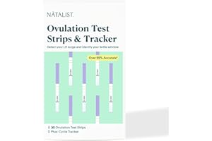 Natalist Ovulation Test Kit Home Fertility Strips for Women - Clear & Accurate Result Tracker Helps Get Timing Right While Planning for Baby - 30 Count