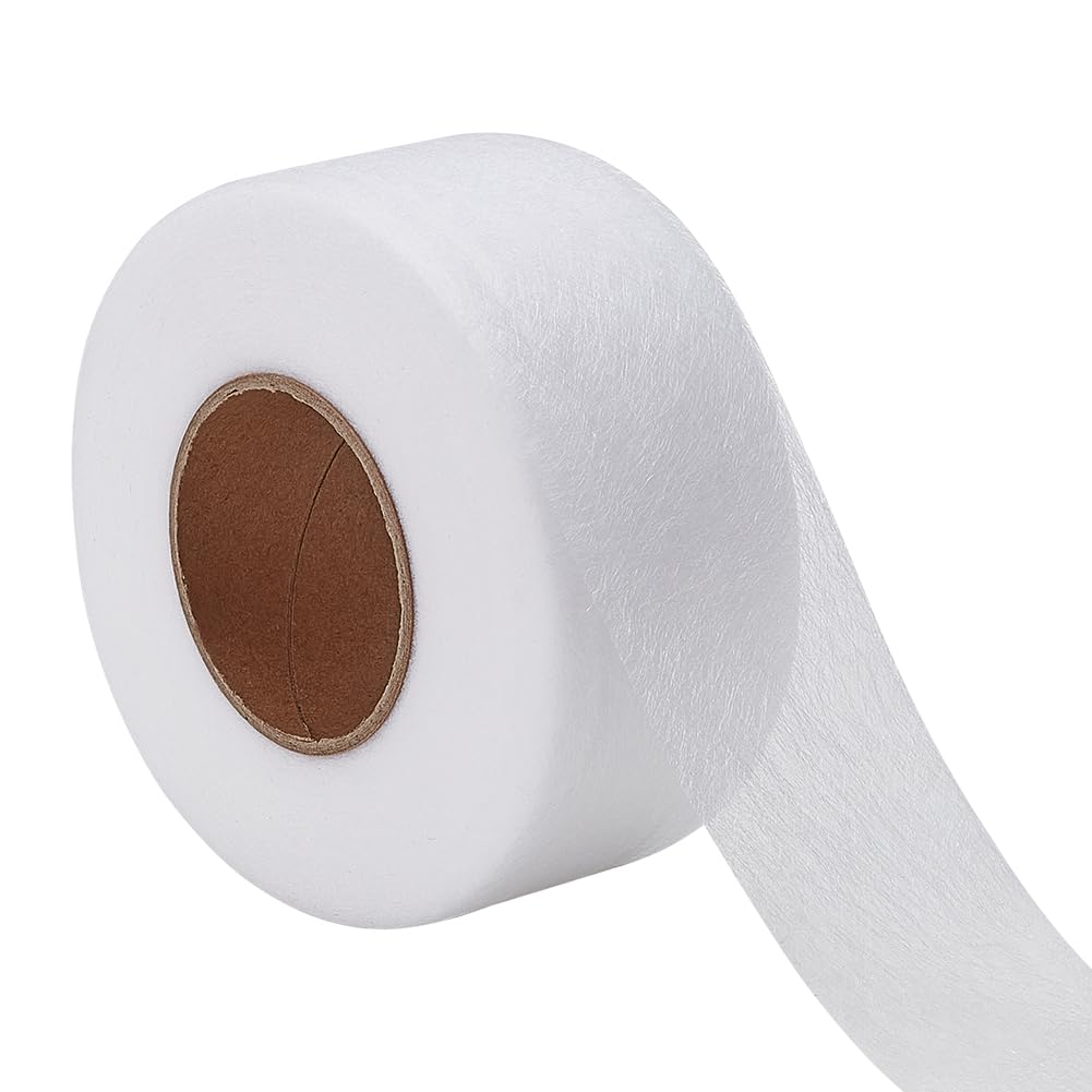 HOBBIESAY 70 Yards 2inch White Fusible Batting Tape Seam Tape Hot-Pressed Film Fusible Tape for DIY Clothing Sewing Art Batting Sewing Washable Material