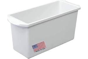 Tribello Ice Cube Bin Freezer Ice Bucket - White Plastic Breastmilk Storage Container, Organizer Trays, with Handles, Freezer/Dishwasher Safe, and BPA/Phthalate Free - Made in USA (1 Pack)