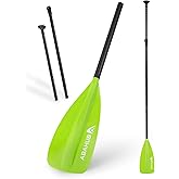Abahub SUP Paddle - 3 Piece Adjustable Paddles - Lightweight Stand-up Paddle Oars for Paddleboard, Adjustable Aluminum Alloy Shaft 68" - 84", Black/Blue/Green/Orange/Red/Yellow Plastic Nylon Blade