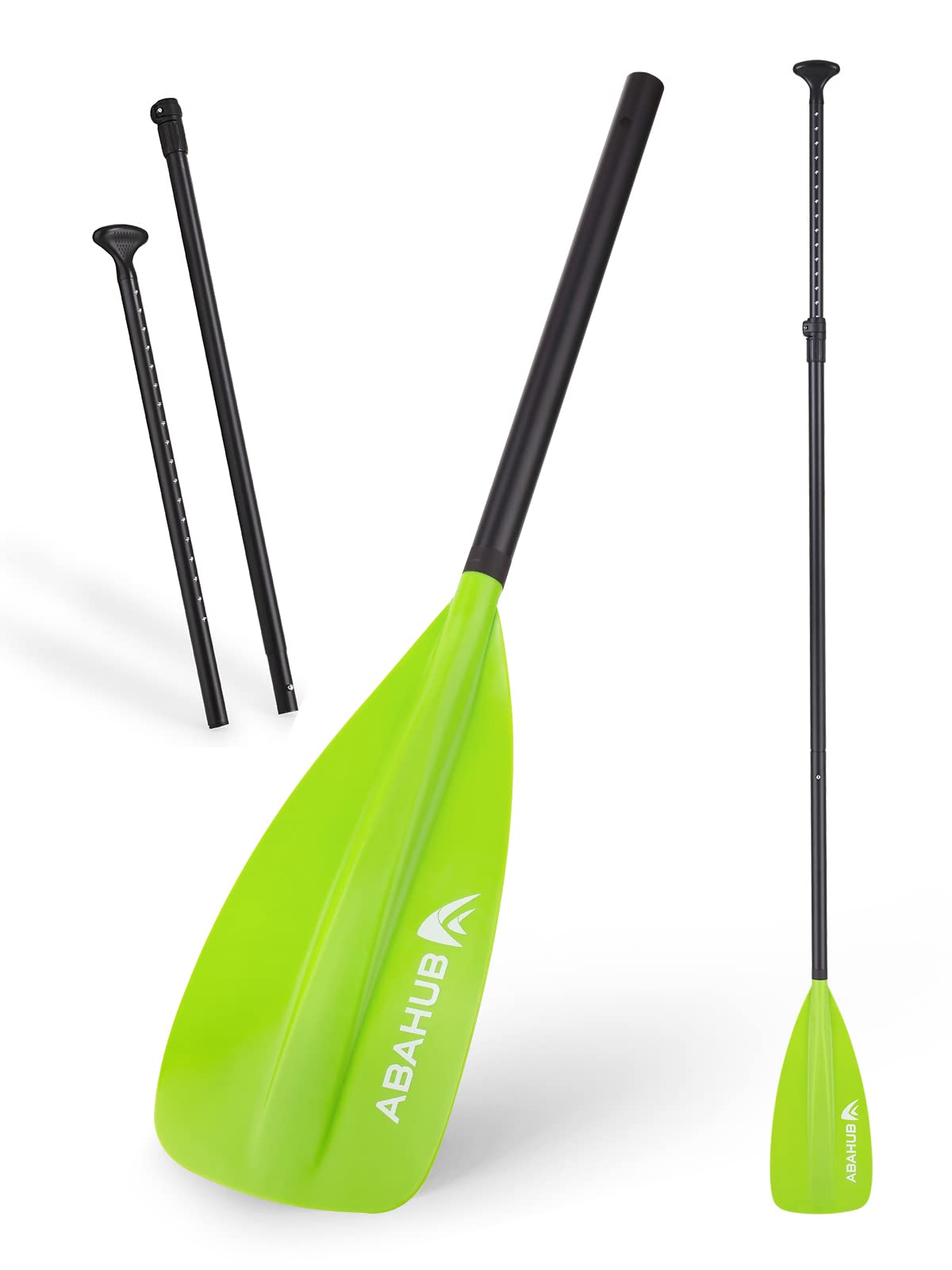 Abahub SUP Paddles - 3 Piece Adjustable Stand up Paddle - Lightweight Oar for Paddleboard, Aluminum Alloy PU Coated Shaft 68" - 84", Black Plastic Nylon Blade