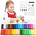 Polymer Clay Kit, UBEGOOD 32 Blocks Oven Bake Molding Clay for Kids, DIY Soft Colors Air Dry Clay Set with Modeling Clay Tools Accessories, Perfect Gift for Kids