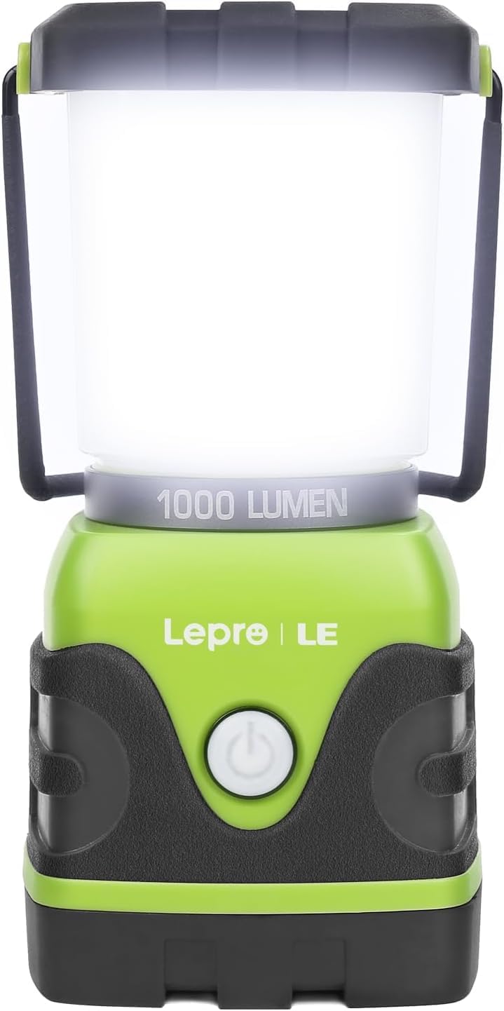 Lepro 1000 Lumen LED Camping Lantern Battery Powered Dimmable Warm Daylight