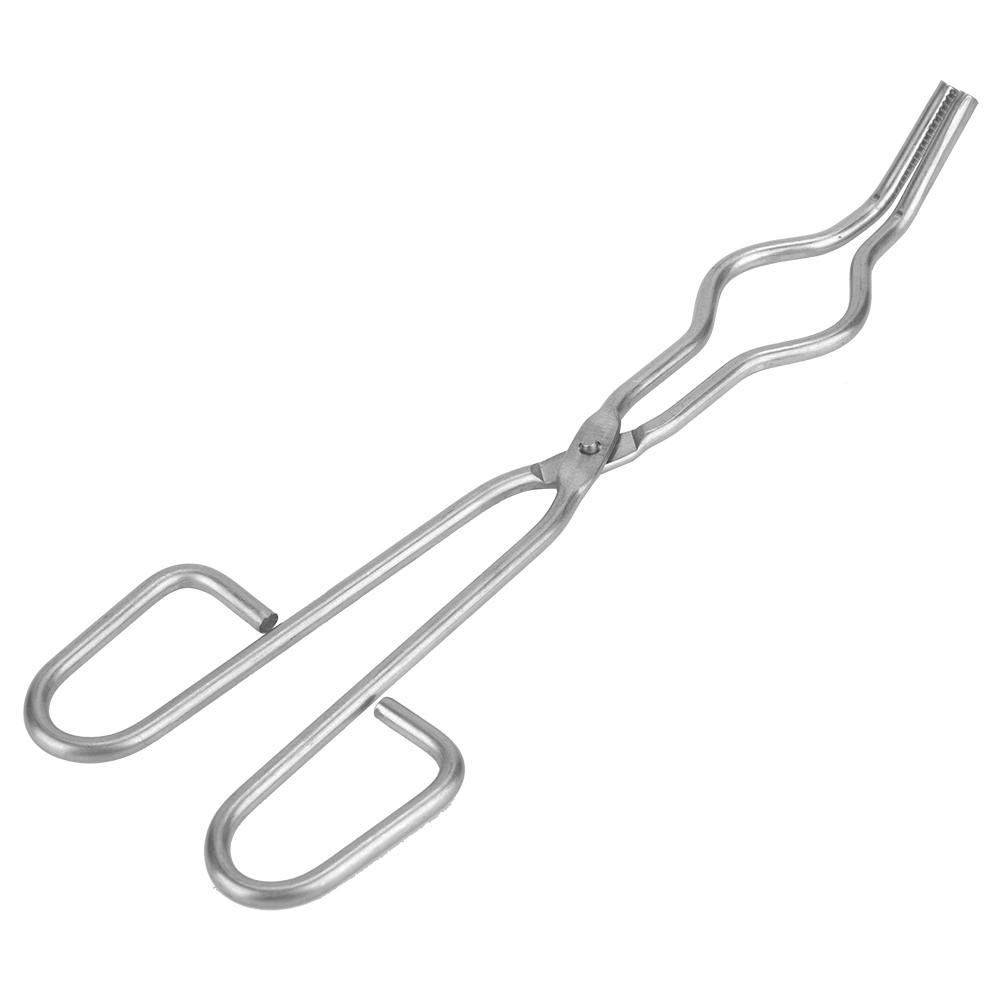 Stainless Steel Crucible Tongs Professional Crucible Forceps Clamp Beaker Holder Pliers(250mm)