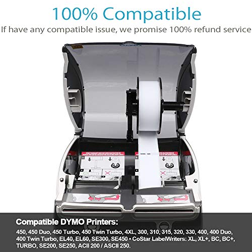 Replace Dymo 30252 Labels 1-1/8" x 3-1/2" (28mm x 89 mm) LW Self-Adhesive White Address Labels, for Dymo LabelWriter 400 and 450, 30 Rolls - 10500 Labels, by COLORWING - Thumbnail 3