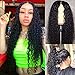 kiss love Deep Wave Lace Front Wigs Human Hair Pre Plucked with Baby Hair 10 Inch 150% Density Brazilian Virgin Human Hair Lace Front Wigs for Black Women Natural Color