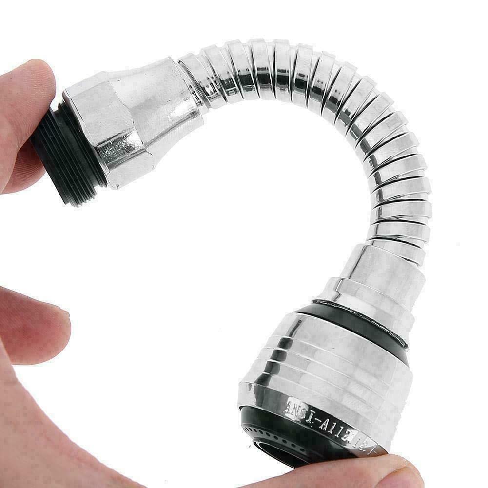 Bits and Bats Rotatable Faucet Sprayer 360° Flexible Water Swivel for Kitchen and Bathroom, Chrome Finish, ABS Material, Saves Water, Easy to Install