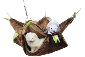 EAEDMY Ferret Rat Hammock Tunnel Toys Cage Accessories, Guinea Pig Hideout Tunnel, Warm Bed for Rat Ferret Guinea Pig Sleep Hide and Play (3.Hammock)