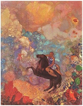 Odilon Redon (Muse on Pegasus) Art Poster Print 13 x 19in