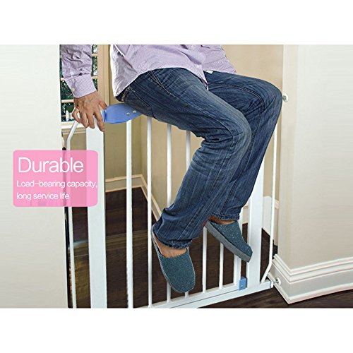 Safety Door Fence, Paymenow Metal Multifunction Children Security Baby Safety Door Gate use in Doorway Staircase Deco Extra Tall Walk for Pets and Toddlers Shipping from Local America - Thumbnail 2