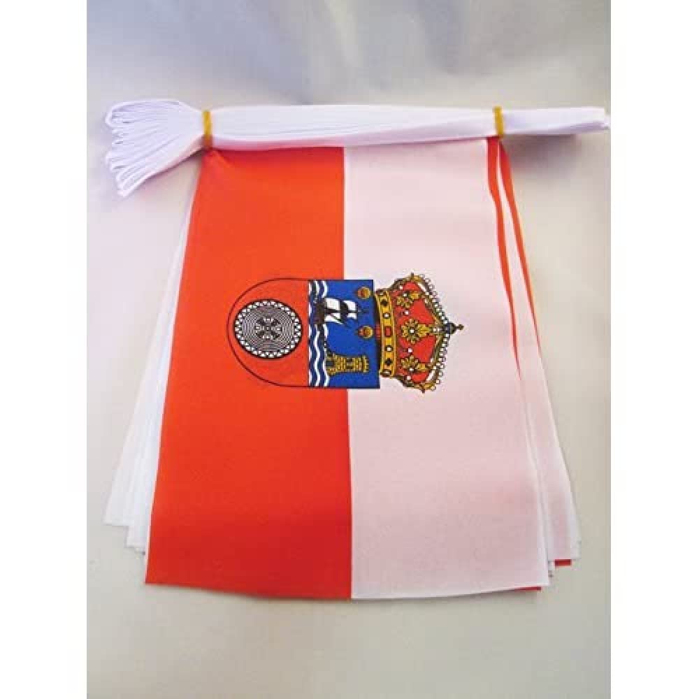 AZ FLAG Cantabria Bunting Flag, 20 Ft Garland 20 Small Spanish region of Cantabria Flags 8'' x 6'', 100% Polyester String Pennant, 6 meters — image 1