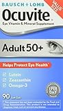 Bausch + Lomb Ocuvite Adult 50+ Vitamin & Mineral Supplement with Lutein, Zeaxanthin, and Omega-3 Soft Gels, 90-Count Bottle