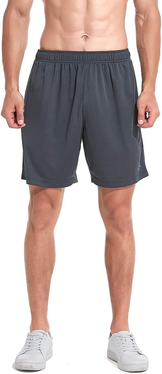 CENFOR Men's Running Shorts with Pockets - Gym Workout Shorts, Quick Dry Athletic Shorts: Clothing