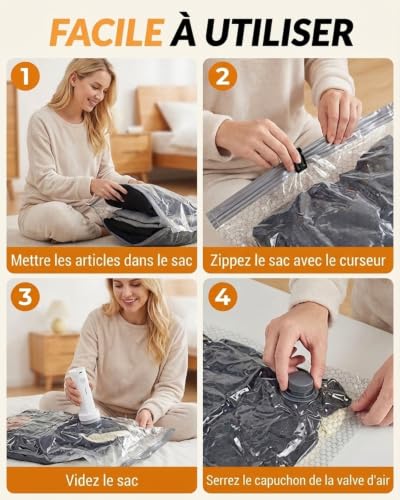 15 Pack (5L, 5M, 5S) Vacuum Bag for Clothes, Suitcases and Travel, Compression Travel Bag