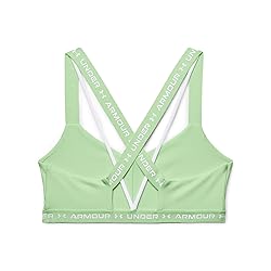 Under Armour Women's Crossback Low Bra, Aqua Foam