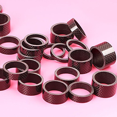 YOUNGFLY Bicycle 5 Pcs Carbon Headset Spacer Fibre Gloss