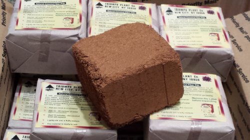 Triumph Plant Coco Coir Bricks - A Natural Additive to Potting Soil for Potted Plants & Gardens- Coconut Coir is a Sustainable Alternative to Peat Moss - Average Brick Size is 10 oz - 1 Brick