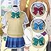 WOTOGOLD Anime Cosplay Costumes Love Live Kousaka Honoka School Uniform Set Sweater With Short Sleeve Shirt and Bowtie