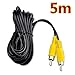 OLLGEN RCA Video Cable,Digital Audio Coaxial Cable with Male to Male Single Plug,A/V Extension Cord for Subwoofer Car Rear View Parking Buckup Camera,5M/16Feet