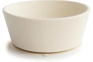 mushie Silicone Suction Bowl | BPA-Free Non-Slip Design (Ivory)