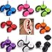 Imixlot 16 Pieces Acrylic Cheaters Plugs Barbell Earring Expander Unisex