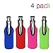 Amerzam Beer Bottle Coolies,4 Pack of Extra Thick Neoprene Zipper Beer Bottle Cooler Sleeve