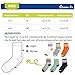 Queen-Ks Unisex-Kids Boys and Girls Three Bars Toddler Striped Contrast Crew Cotton Socks Non Slip Sports 6 Pairs 3t