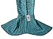 Kpblis Knitted Mermaid Tail 71-Inch-by-35-Inch Blanket Blue