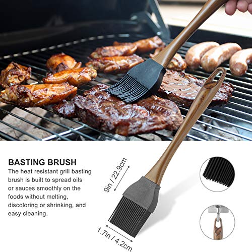 grilljoy 30PCS BBQ Grill Tools Set with Thermometer and Meat Injector
