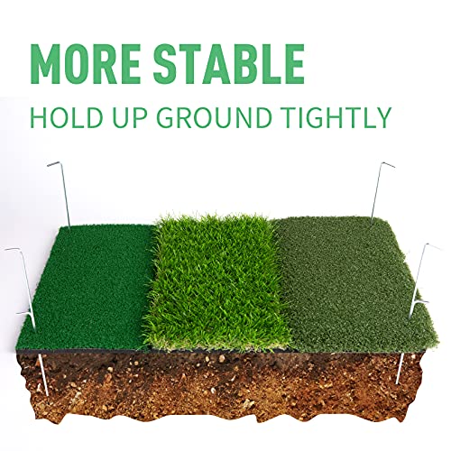 LYKO Tri-Turf Golf Practice 3-in-1 Hitting Mat for Backyard, 25x16 inches Turf Mat for Indoor Outdoor, Training Driving Foldable Grass Golf Chipping Matt, Green