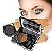 Turelifes Eyebrow Gel Brow Cushion Natural Eyebrow Powder Waterproof with Dark Brown and Light Brown for Perfect Brow