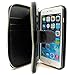 iPhone 6 Plus Case, Areion Patent PU Leather Zipper Card Slot Travel Wallet Case Cover For iPhone 6 Plus (Black)