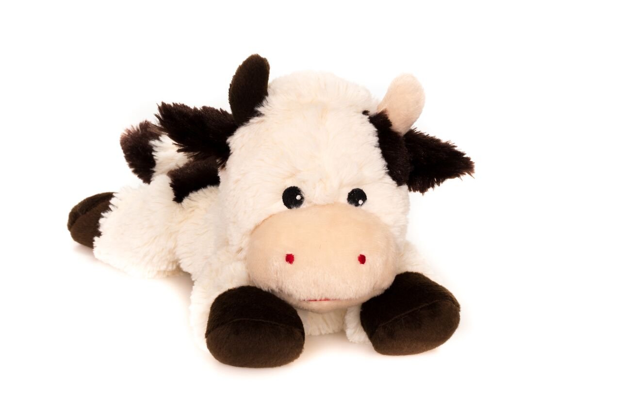 Habibi Plush Baby Warming Cushion with Millet Filling, Cow Design