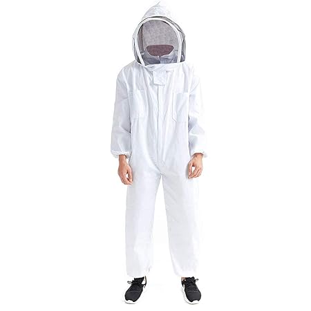 ELECTOMANIA Beekeeping Suit All in One Total Protection for Professional,Beginner Beekeepers (Thicken XL Size)