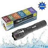Super Bright LED Tactical Zoom Military Flashlight, all Metal High Grade Alloy, 5 Operating Modes, Hurricane, Car, Home Safety, Road, Camping, Night Walks. THE ULTIMATE FLASHLIGHT. DURABLE!