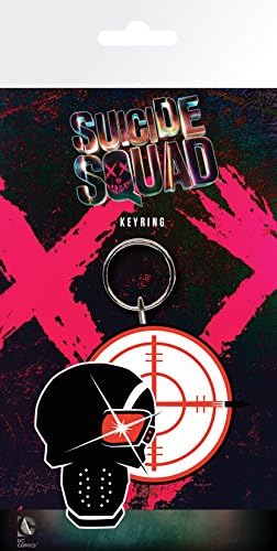 DC Comics Suicide Squad, Deadshot Skull, Keyring, Multicolour, 11 x 7.01 x 0.3 cm; 13.61 Grams