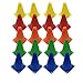 Ateman Agility Cones Sports Cones Soccer Training Traffic Cones Multi-Purpose Plastic Indoor/Outdoor Flexible Field Cone Markers for Kids Baseball Football Training, Set of 20