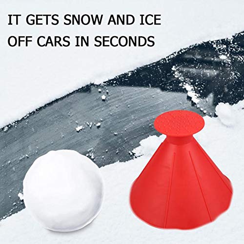 Ciao Life Ice Scraper Magic Funnel Round Windshield Ice Scrapers, Magic Car Cone-Shaped Snow Removal Tool