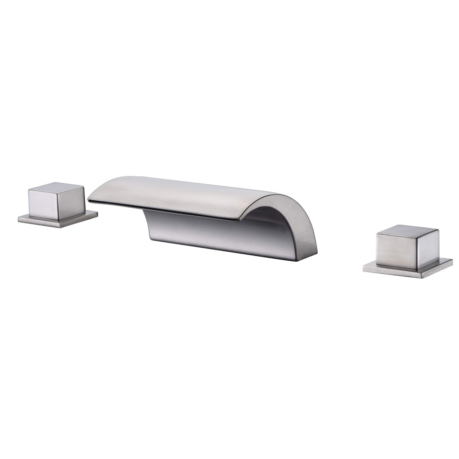 Sumerain Roman Tub Faucets Brushed Nickel, Waterfall Spout for High