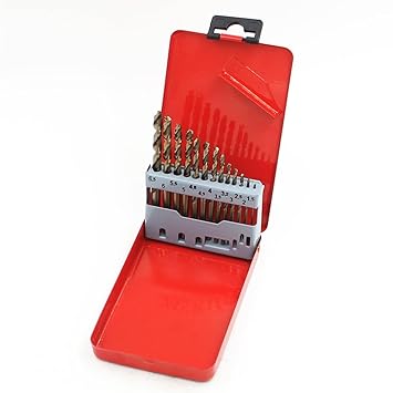 Generic Precise Size 13pc M35 Cobalt HSS Fully Ground Straight Shank Twist Drill Bit Set Kit for Forged Iron Deep Hole