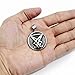 ELFASIO Men Pendant Necklace Stainless Steel Sigil of Lucifer Seal of Satan Baphomet Chain Jewelry 28 inch