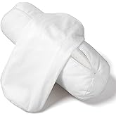 2 Pack Round Neck Pillow 16 X 6 Inch Soft Bolster Pillow Covers with Hidden Zipper Neck Roll Pillows Cervical Necks Roll Pillows Cover Breathable Cylinder Pillowes for Cylindrical Cushion (White)