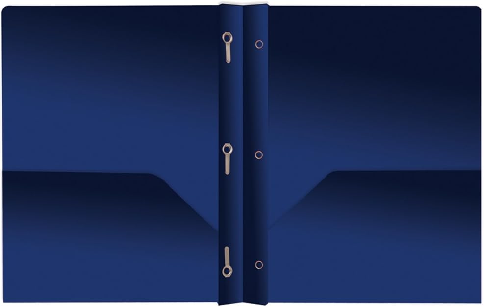 Better Office Products Poly 2 Pocket Folders with Prongs, Heavyweight, 6 Pieces, Assorted Primary Colors, Letter Size : Office Products