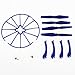 AVAWO Upgraded 4 Colors Syma X5HC X5HW Spare Parts Main Blade Propellers & Motor & Propeller Protectors Blades Frame & Landing Skid Included Mounting Screws for RC Mini Quadcopter Toy