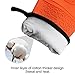 XQQ Silicone Oven Mitts for Cooking, Baking & BBQ, Heat-Resistant Pot Holder, Long Glove With Cotton Lining, 1 Pair ( Set of 2 )Orange Color