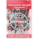 Independent Skateboard Hardware 1" Phillips Red/Black Mounting Bolts with Tool